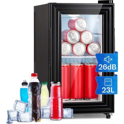Klarstein Brooklyn 23 Slim Minibar - Horeca koelkast 23 Liter / 8 flessen - Tafelmodel - 3 koelstanden