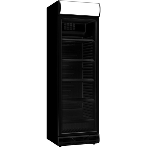 Combisteel Horeca Glasdeur Flessenkoeler - Zwart/All Black - 382 Liter - Lichtbak - LED Verlichting