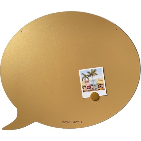 FAB5 Wonderwall Magneetbord memobord Tekstballon Large - goud