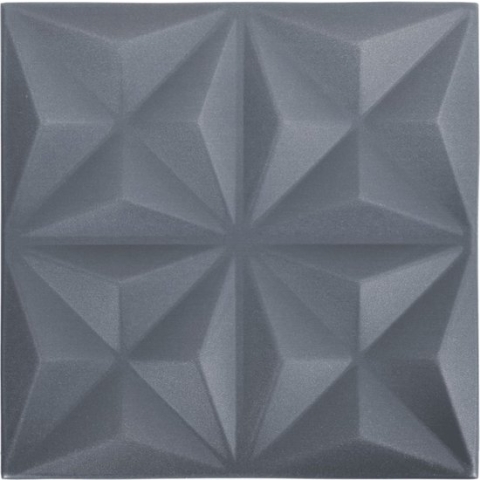 vidaXL 48 st Wandpanelen 3D 12 m² 50x50 cm origamigrijs