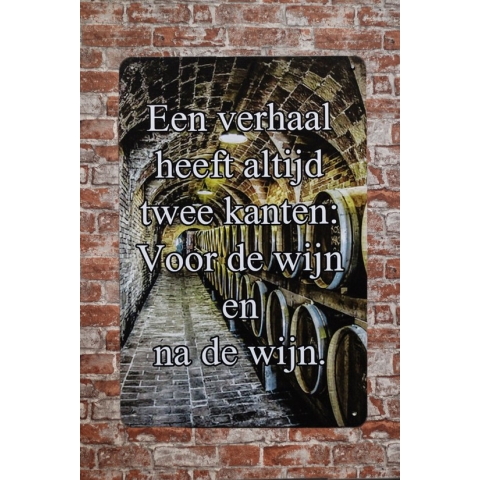 Wandbord - Twee kanten - Metalen wandbord - Mancave - Wandborden - Bar decoratie - Tekstbord - Mancave decoratie - Wandbord metaal - Metal sign - Decoratie - UV bestendig - Wand Decoratie - Metalen bord - 20 x 30 cm - Cave & Garden