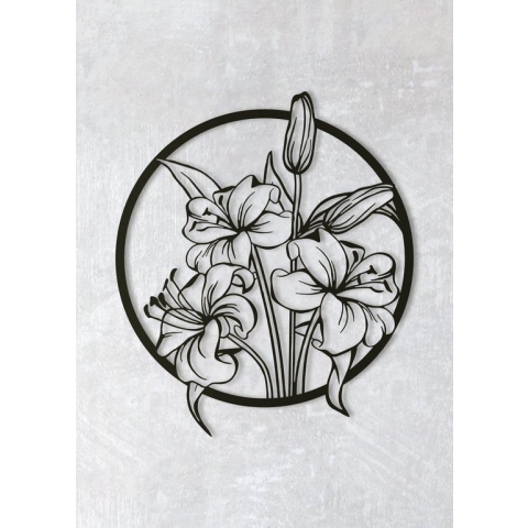 Wanddecoratie | Bloemen rond frame