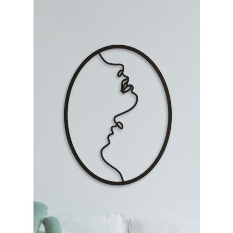 Wanddecoratie | Couple in oval