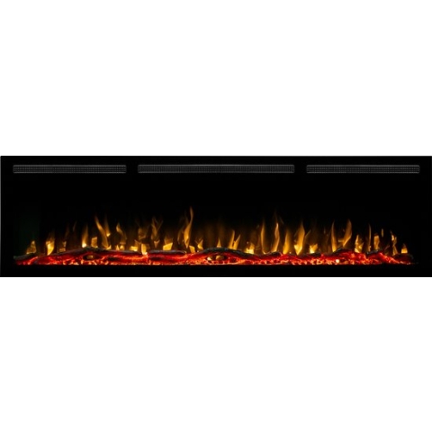 Elektrische kachel Sfeerhaard 42" inch - Opbouwsfeerhaard - Elektrische haard met verwarming - Wandhaard - 5 vlam effecten - 106 x 44 x 15 cm