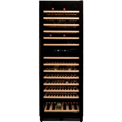 Vinata Premium Wijnklimaatkast Presanella - Vrijstaand en Onderbouw - Zwart - 154 flessen - 171 x 59.8 x 68.5 cm - Glazen deur