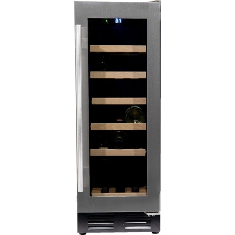 Vinata Premium Wijnklimaatkast Tenibres - Vrijstaand en Onderbouw - RVS - 18 flessen - 82 x 29.5 x 57.5 cm - Glazen deur