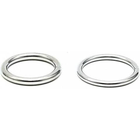 Rimba Bondage Play Metalen Cockringen Set met lasnaad in verschillende maten Ø 50 mm en Ø 55 mm
