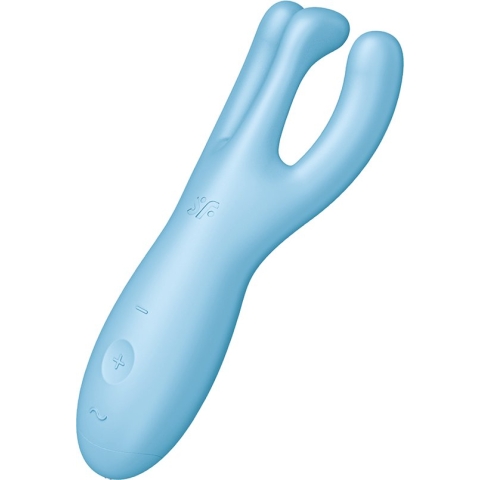 Satisfyer Threesome 4+ - Opleg Vibrator met App blue