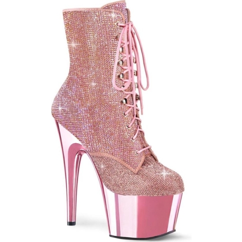 Pleaser Plateau Laarzen -36 Shoes- ADORE-1020CHRS US 6 Roze
