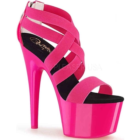 Pleaser - ADORE769UV Ankle strap sandal, Pole dance shoes - Paaldans schoenen - 38 Shoes - Roze