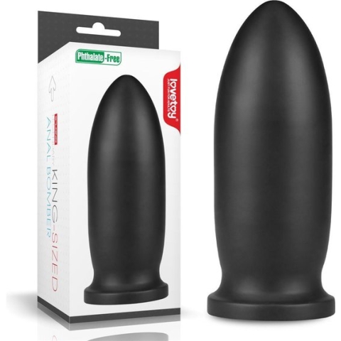 Lovetoy - King Size Buttplug Anal Bomber 23 cm - Zwart
