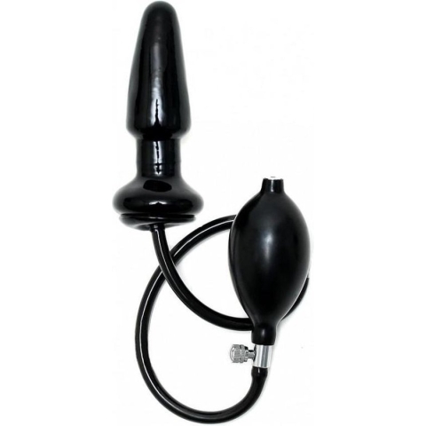 Rimba Latex Play Opblaasbare buttplug klein met massieve kern