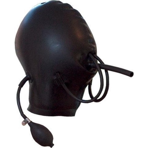 Mister b rubber heavy inflatable hood s-m