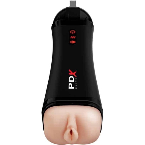 Pipedream PDX Elite Pratende Super Stroker Masturbator USB Oplaadbaar Vagina - beige