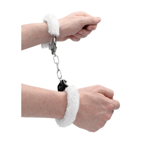 OUCH! – Plezier Fluwelen Handboeien voor Stoute Spellen - Wit