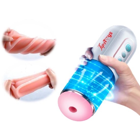TipsToys Luxe Zuig Masturbator voor Man Pocket Pussy Kunst Vagina Stimulator Sex Toys Kleur Wit