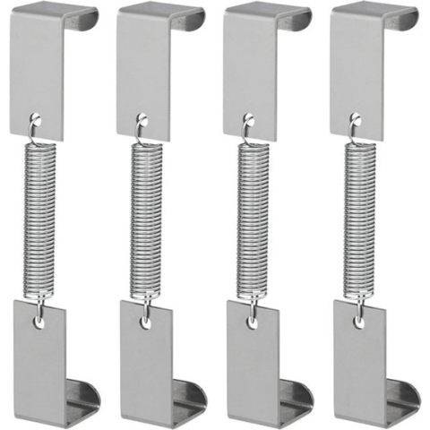Pro Plus Kentekenplaatklem - Kentekenclip - met Veer - Verzinkt Staal - 124 x 24 mm - 4 stuks