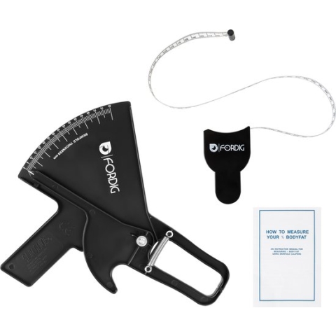 ForDig Huidplooimeter en Meetlint Lichaam - Body Mass Tape - Omtrekmeter - Lichaamsvetmeter - Vetpercentage meter - Inclusief Handleiding