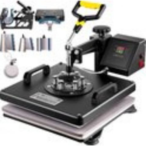 Vevor® Hittepers - Transferpers - 8 in 1 Transferpers - Warmtepers - 30x38cm - 360° Draaibare Zwenkarm