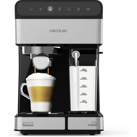 Cecotec Power Instant-ccino 20 Touch Vrijstaand Combinatiekoffiemachine Zwart, Roestvrijstaal 1,4 l 2 kopjes Half automatisch