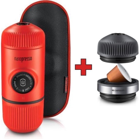 Wacaco - Nanopresso - Lava Red - Nanopresso NS adapter - Combi Set - Parya Variant