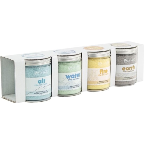 AquaFinesse 4-in-1 Crystals - Whirlpools - Badzout voor spa en hottub - 4 geuren - Op basis van zeezout - tot 25 keer te gebruiken - Huidverzorgend