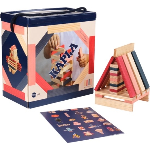 KAPLA - KAPLA Barrel - Constructiespeelgoed - 3 kleuren - 120 Plankjes