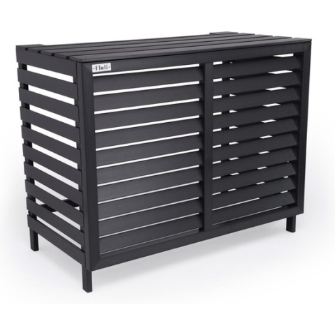 Omkasting Airco Cover kunststof – Buitenunit Omkasting "Houtlook " Grijs RAL 7016