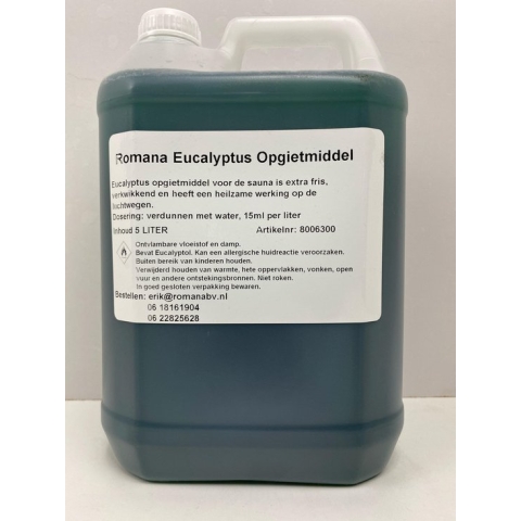 Eucalyptus opgietmiddel | Sauna | Opgietconcentraat | 5 Liter | (te verdunnen met water)