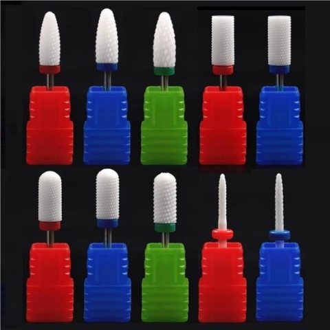 Goodbitz® - Bitjes Nagelfrees - 10 stuks - Bitjes set - Bitjes nagel frees - Bitjes nagelfrees keramisch - Bitjes - Nagelbitjes - Opzetstukken nagelfrees - Nagelfrees bitjes - Keramische nagelfrees bitjes - Keramiek bits - Ceramic bits