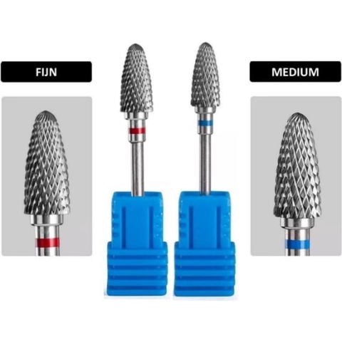 Goodbitz® - Bitjes Nagelfrees - 2 stuks - Flame Bit - Bitjes set - Bitjes nagelfrees - Bitjes nagelfrees Tungsten - Nagelbitjes - Opzetstukken nagelfrees - Tungsten frees - Nagelfrees bitjes - Tungsten nagelfrees bitjes - Bitjes set