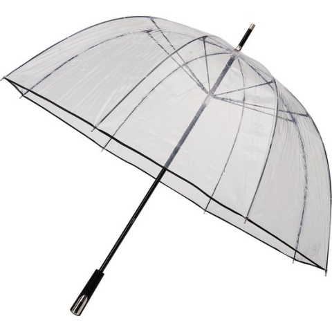 Impliva - Koepelparaplu - Ø 102 cm - Transparant Zwart