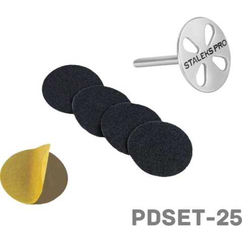 Staleks Pedicure disc Pro L and set of disposable file 180 grit 5 pc (25 mm)