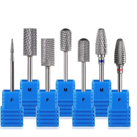 Goodbitz® - Bitjes Nagelfrees - 7 stuks - Bitjes - Bitset - Bitjes nagelfrees - Bitjes nagelfrees Tungsten - Nagelbitjes - Opzetstukken nagelfrees - Tungsten frees - Nagelfrees bitjes - Tungsten nagelfrees bitjes - Tungsten bits - Bitjes set