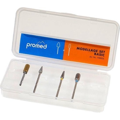 Promed nagel frees set Basic, 5-delig - Nagelstyliste, pedicure frees bitjes - Kunstnagels: acrylnagels en gelnagels verwijderen / affrezen.