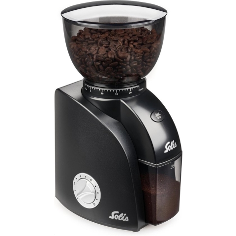Solis Scala Zero Static 1662 Coffee Grinder - Koffiemolen Elektrisch - Koffiemaler met 24 Maalinstellingen - Antistatisch - Zwart