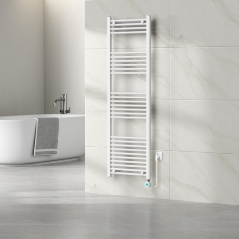 Viidako – Elektrische Handdoekradiator – Met thermostaat – 1600x500 mm – Mat wit – 700 Watt