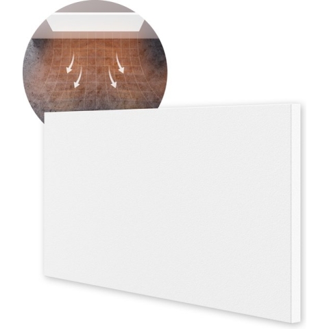 Ecosun Infrarood Verwarmingspaneel - Plafond & Wand Montage - Verwarming voor Woonkamer of Badkamer - Wit - 119x59 cm - 600 Watt