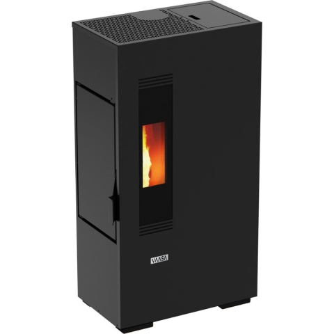 Pelletkachel VAASA 5 - 4,4 kW - 135m3 - zwart - compact model