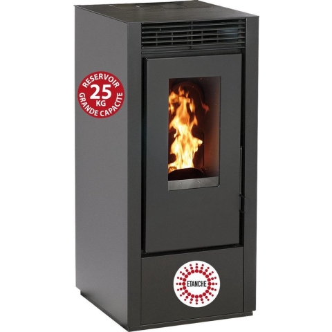 Marina 11Kw pelletkachel - Zwart