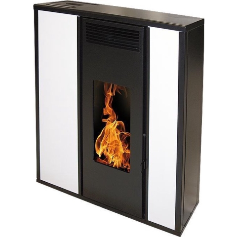 Tessa 10 kW pelletkachel - Wit