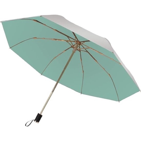 Parasol handscherm, paraplu, zakparaplu met 8 ribben, 190T stof en vezel paraplustandaard, zonwering paraplu voor buiten, UV opvouwbare paraplu