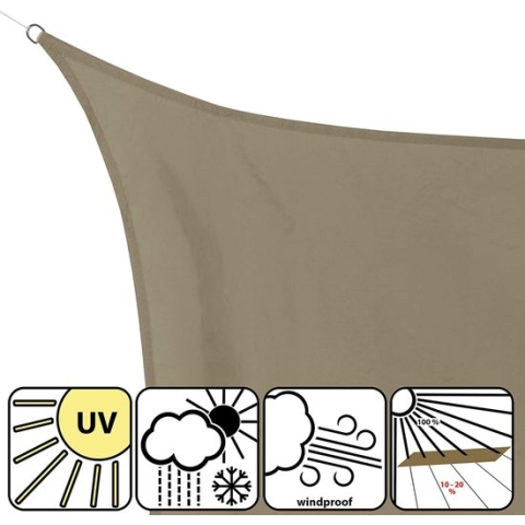 waterafstotend, concave, zonwering, Sun Protection, Wind Protection, Zonnezeil_2m x 3m