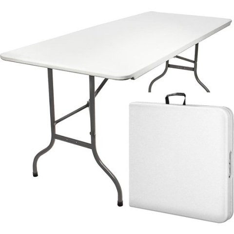 MaxxGarden Vouwtafel - inklapbare plooitafel - klaptafel - tafel 183x70x74 cm - Wit