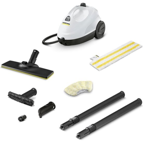 Kärcher SC 2 EasyFix stoomreiniger - Inclusief vloerreinigingsset EasyFix - 1.500 W - Opwarmtijd: 6,5 min. - Gebruiksoppervlakte: 75 m² - Reservoir 1 l - Microvezeldoeken