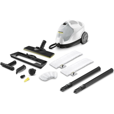 Kärcher SC 4 EasyFix stoomreiniger - Inclusief vloerreinigingsset EasyFix - Opwarmtijd: 4 min. - 2.000 W - Gebruiksoppervlakte: 100 m² - Reservoir 0.8 l - Microvezeldoeken