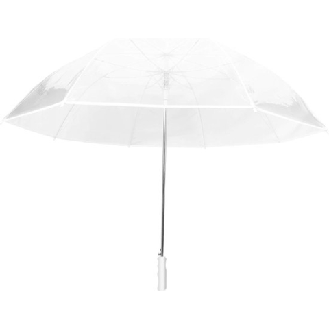Grote Doorzichtige Golfparaplu - Stevig; Diameter= 124cm; Automatische opening; Paraplu voor mannen/vrouwen; Voor 2 personen; Kleur witte rand; bruidsparaplu's