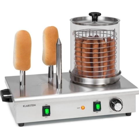 Klarstein Pro Worstfabriek hotdog maker 30-100°C glas roestvrij staal