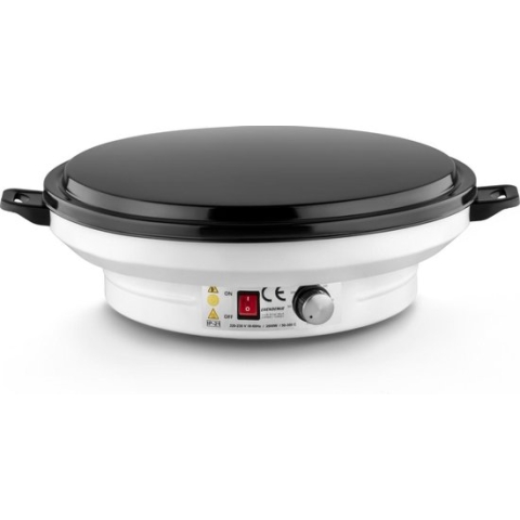 Teffo - Elektrische Pannenkoekenmaker - 2200W - Thermostaat Chrome - Crepe maker - Pannekoekenpan
