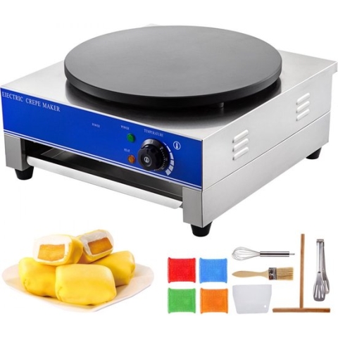 Dakta® Elektrische Crêpemaker Elektrische Crepe Plaat 400mm Pannenkoekenmaker 3KW